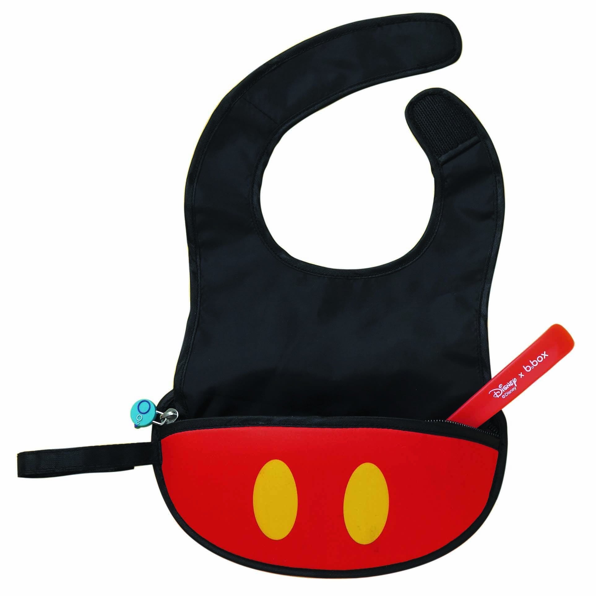 B.BOX Australia- Disney Travel Bib with spoon - Mickey 澳洲B.BOX便攜餐用圍兜(連匙羹)-款式:迪士尼米奇老鼠