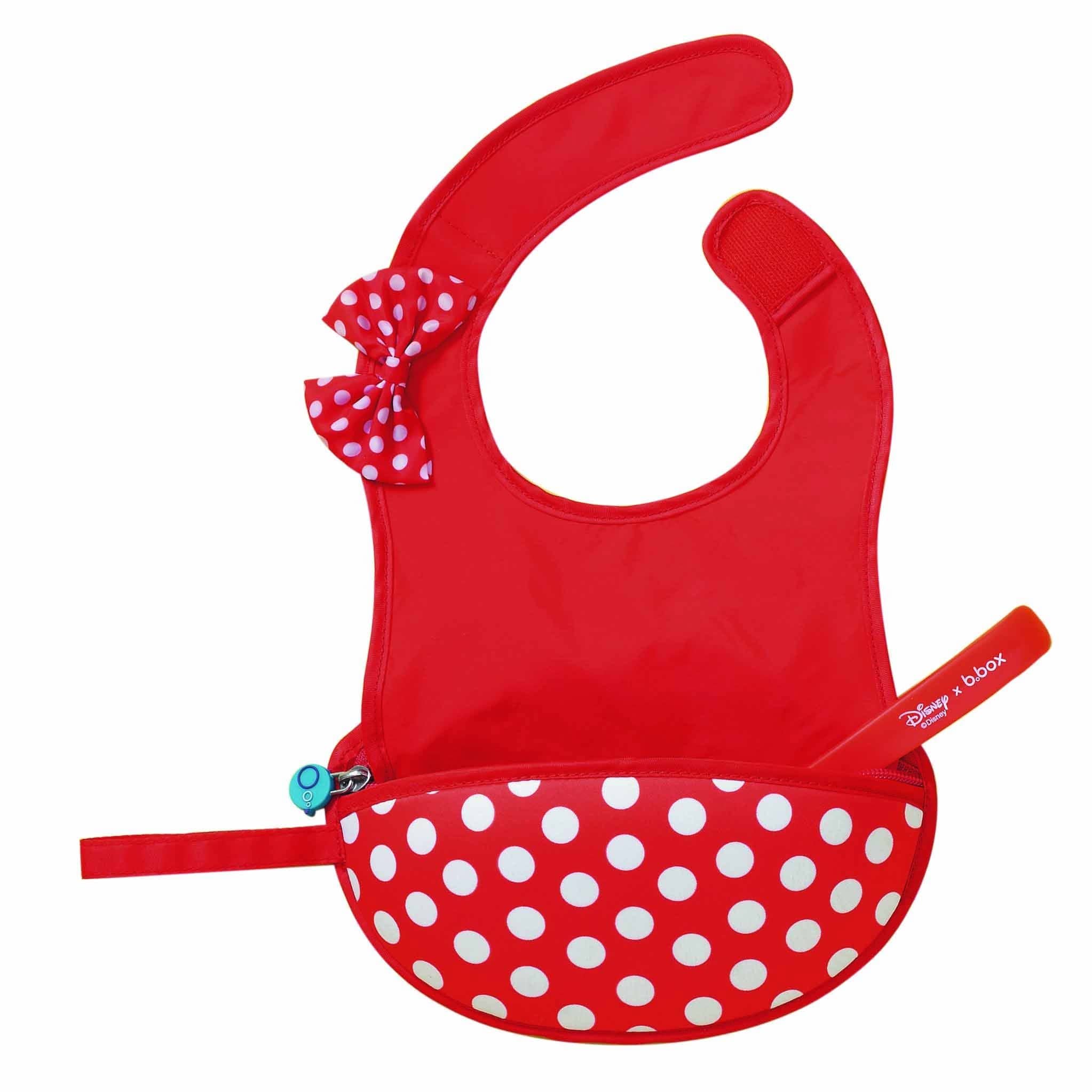 B.BOX Australia- Disney Travel Bib with spoon - Minnie 澳洲B.BOX便攜餐用圍兜(連匙羹)-款式:迪士尼米妮老鼠