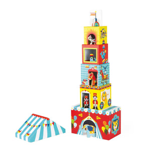 Janod France- MultiKub Circus Stacker with Figures 法國品牌Janod 磁石玩具（馬戲團小積木及角色扮演）