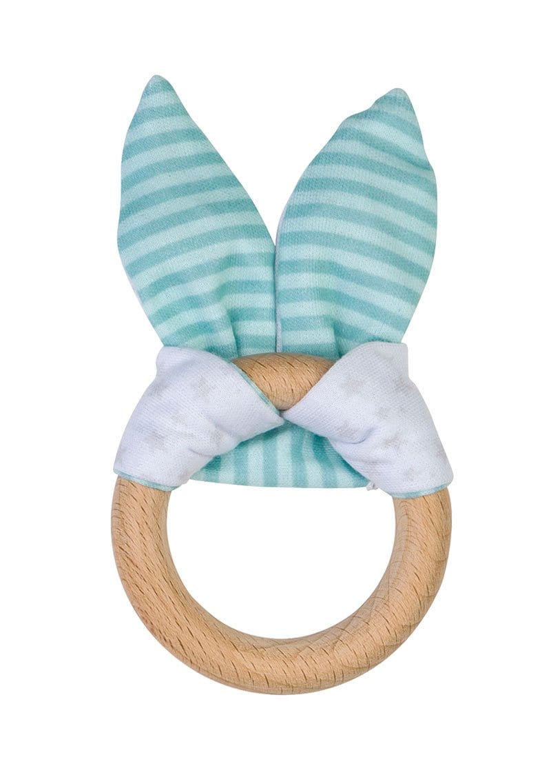 Saro Baby Madrid- NATURE TOY “BUNNY” Teether - Mint 小兔耳咬咬巾