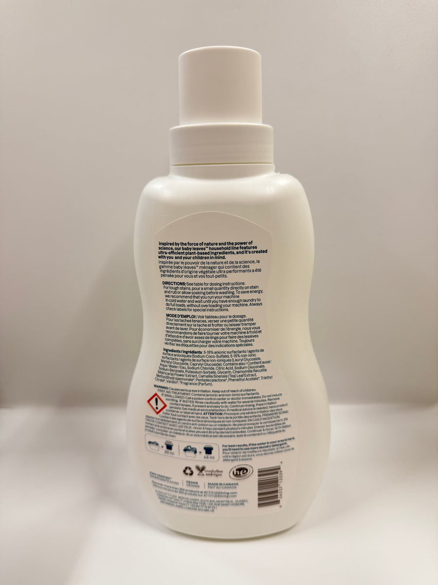 Attitude Canada- Little Ones Laundry Detergent -Night Chamomile- 35 loads, 1.05L（幼兒專用洗衣液-洋甘菊味）
