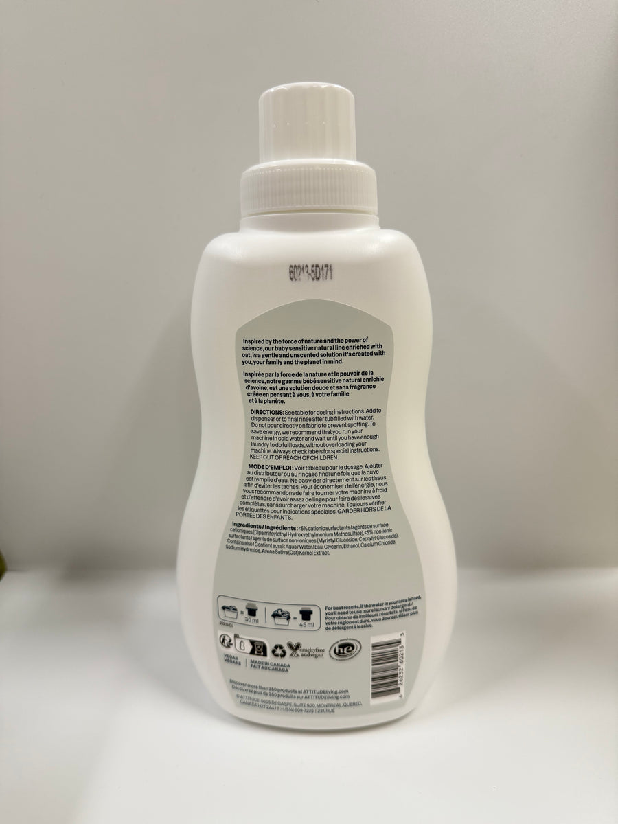 Attitude Canada-Sensitive Skin BABY Fabric Softener (Ezcema Friendly) 1L （敏感肌嬰兒專用衣物柔順劑-濕疹肌膚適用）