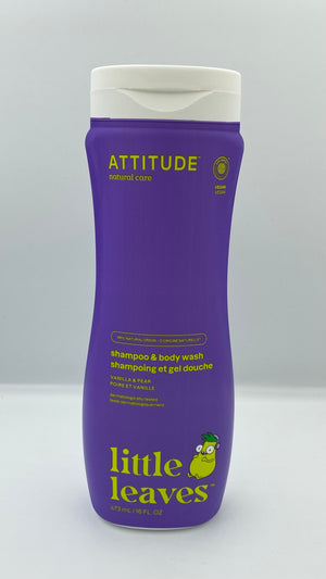 Attitude Canada- Little Leaves 2 in 1 Shampoo & Body Wash-Vanilla & Pear 473 ml（兒童洗髮及沖涼液2合1-雲呢拿+梨味）