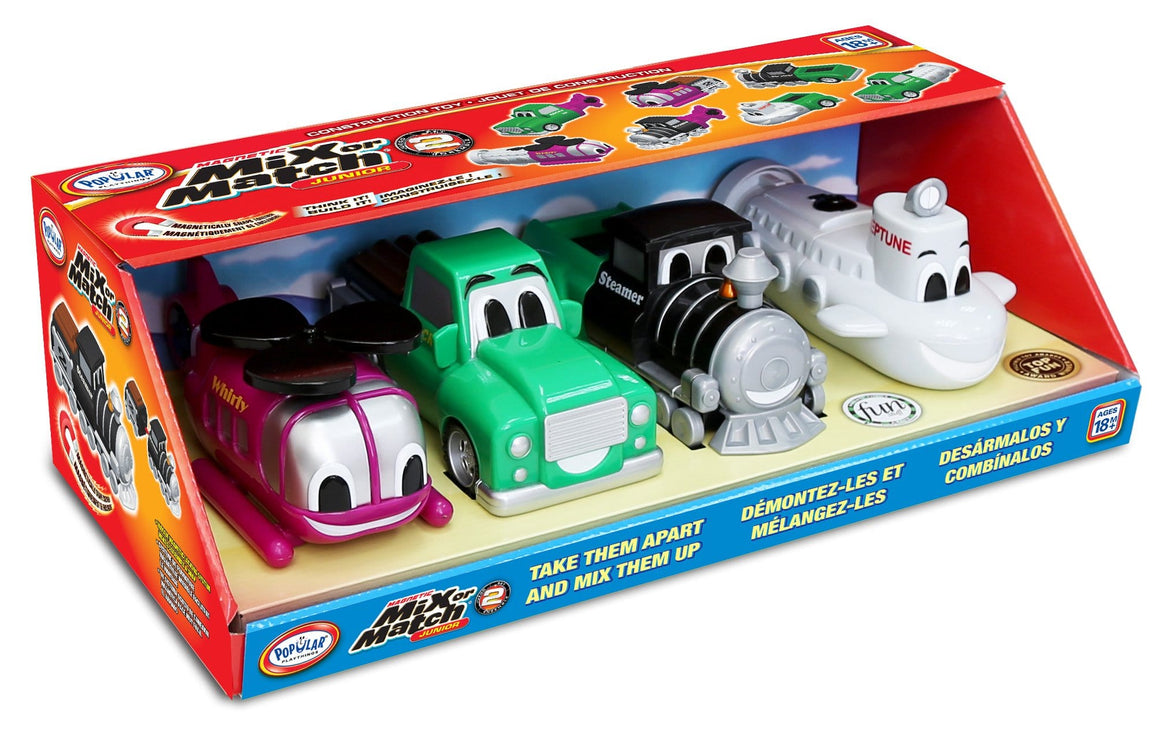 Popular Playthings Mix or Match Vehicles Junior 2 美國Popular Playthings磁石配對拼砌玩具-海陸空交通工具