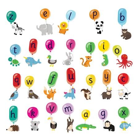 Fiesta Crafts UK-  Alphabet Caterpillar Wall Stickabouts （英國Fiesta Crafts趣味學習字母牆貼）