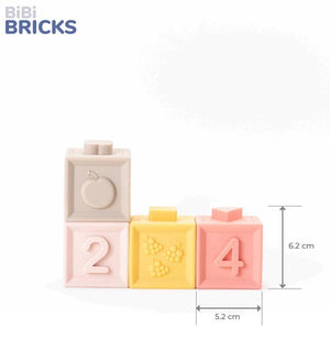 BiBiBRICKS - SOFT BUILDING BLOCKS (多功能學習安全矽膠積木玩具）