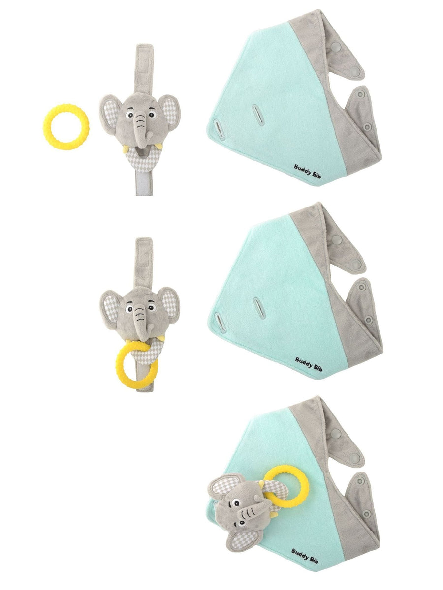 Malarkey Canada-BUDDY BIB - ELI ELEPHANT 加拿大品牌咬咬口水肩（大象）