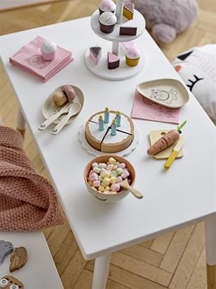 Bloomingville Denmark- Toy Food, White, Cake Stand 丹麥品牌木製下午茶套裝兒童玩具