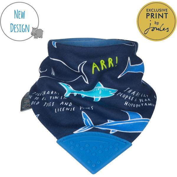 Cheeky Chompers UK- Joules Shark Neckerchew 英國品牌咬咬牙膠雙面兩用口水肩