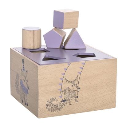 Bloomingville Denmark- Circus Intelligence Box, Purple, Beech 丹麥品牌形狀配對幼兒玩具