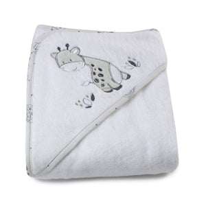 Bubba Blue Australia - Grey Playtime Hooded Towel （澳洲Bubba Blue 童趣長頸鹿系列-連帽浴巾）