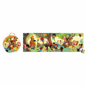 Janod France Hat Boxed 36 pcs Panoramic Puzzle （A Day in the Forest）法國品牌Janod 36片拼圖（在森林的一天）