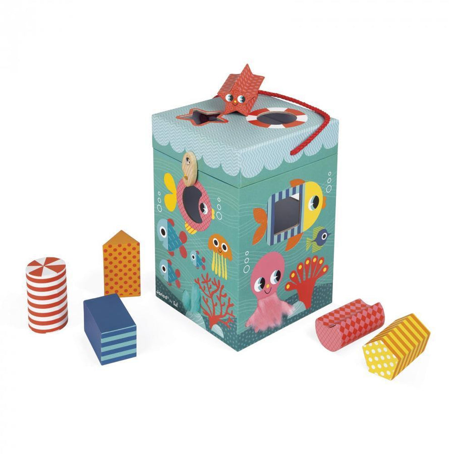 Janod France- Shape Sorter Ocean Textures 法國品牌Janod 圖形分類玩具（海洋）