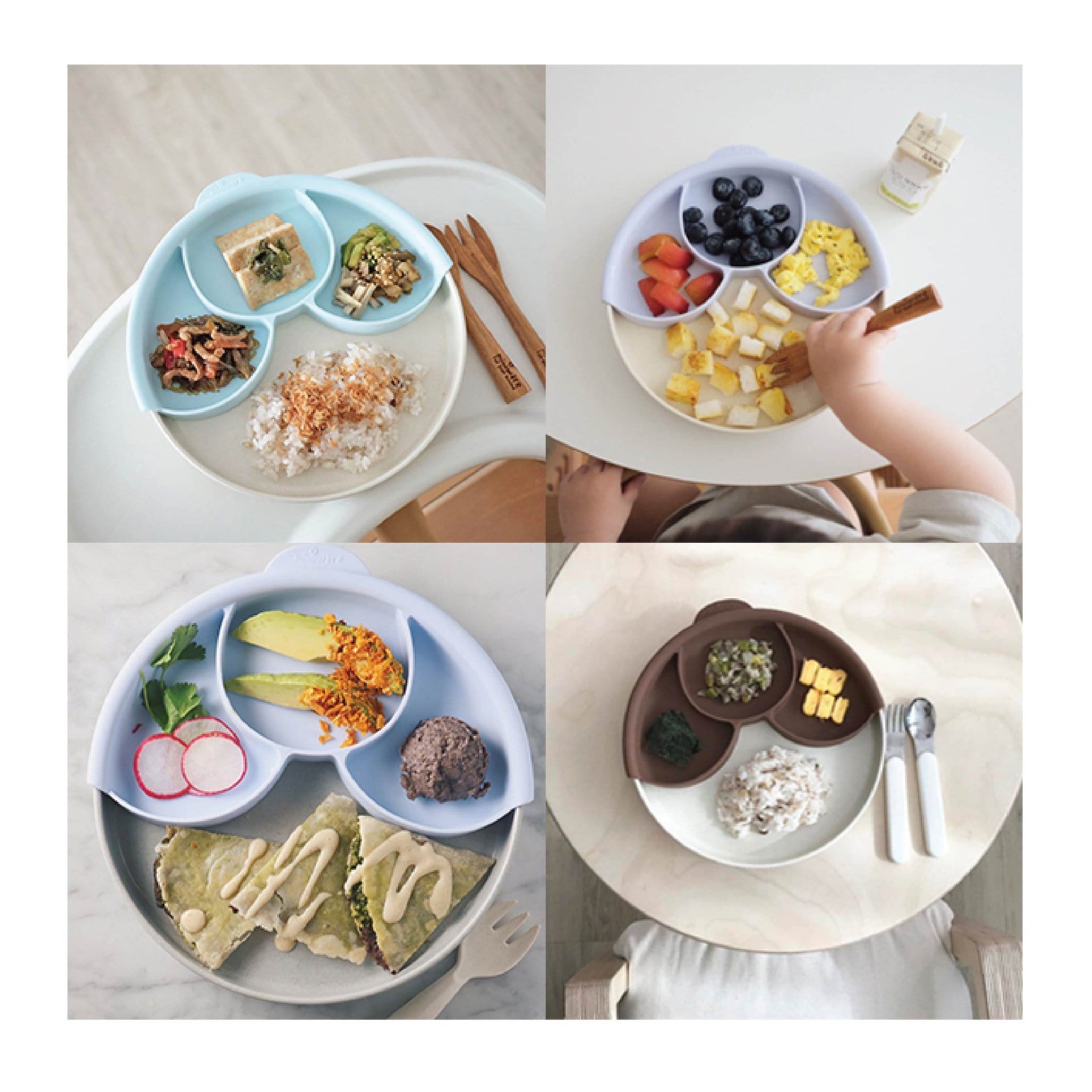 Miniware Taiwan Smart Divider Plate Set - Nordic Lake+Mint 台灣Miniware 天然無害智慧型食物分隔盤