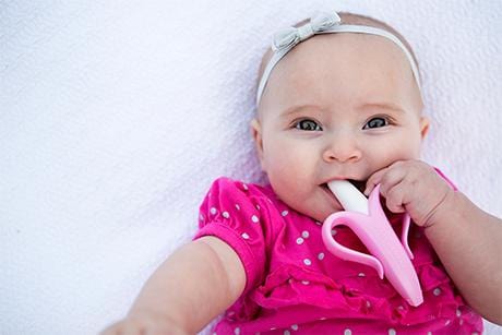 Baby Banana USA- Infant Training Toothbrush-Pink （美國Baby Banana 幼兒學習牙刷-粉紅色）