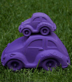 Oli & Carol Barcelona-CARL THE CAR - Purple 西班牙Oli & Carol天然橡膠牙膠及沖涼玩具