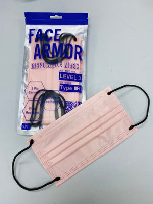 5片裝-文青系- ASTM Level 3/ EN 14683 Type IIR- Face Armor 成人口罩 - 1包共5片裝（香港製造）