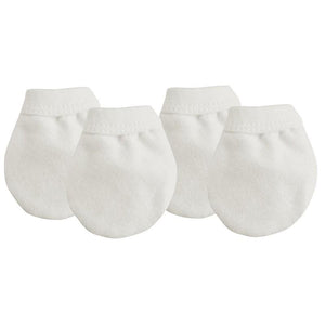 Kushies Canada- Organic Jersey Mittens- White 加拿大品牌Kushies 有機嬰兒手套（白色）