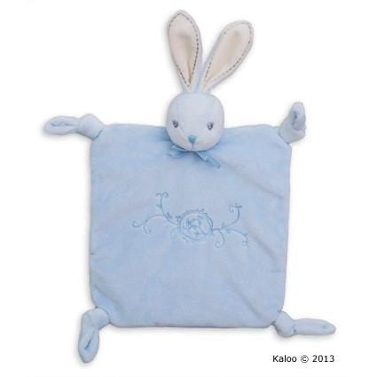 Kaloo France- Perle Blue Rabbit Doudou Knit 法國品牌Kaloo (小兔與安撫巾）（粉藍色）