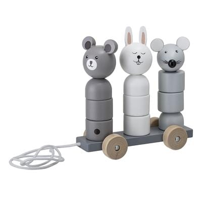 Bloomingville Denmark- Pull Along Toy, Grey, Lotus 嬰兒玩具