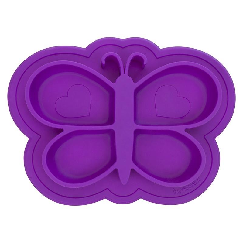 Kushies Canada- Siliplate Silicone Plate- Violet 加拿大品牌Kushies 吸盤學習盤
